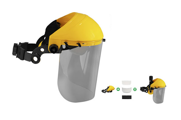  kafa koruyucu yüz siperliği 